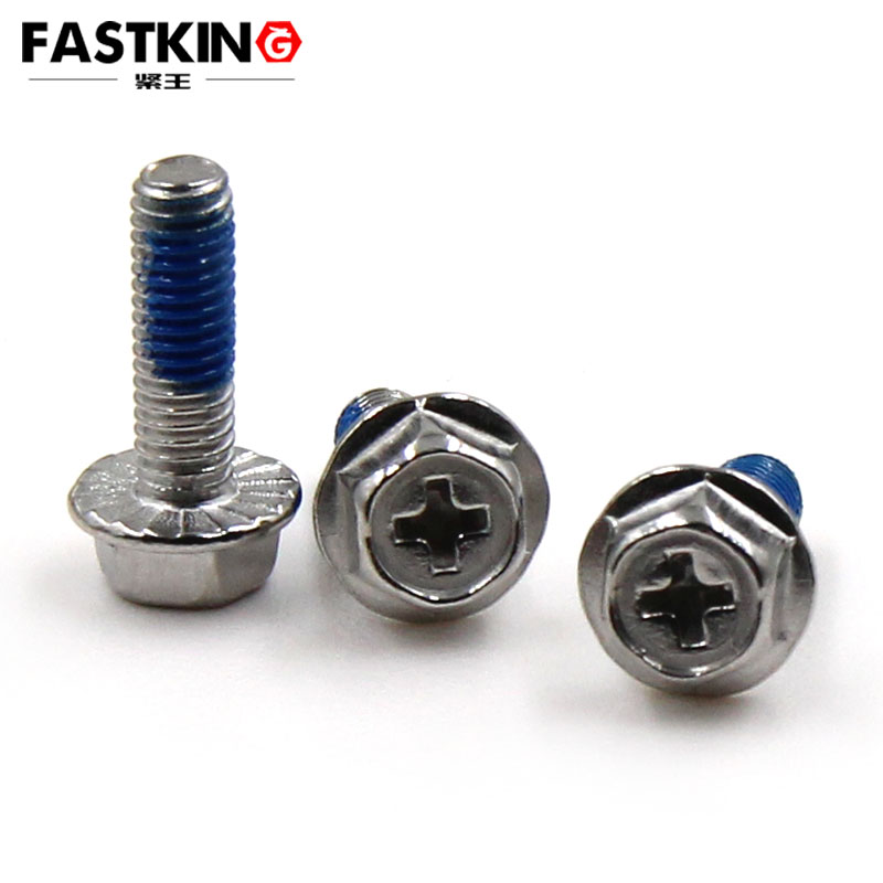 304 External Hexagon Phillips Flange Screw with Tooth Bolt